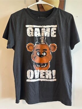 Black Graphic 'Game Over' Kids Tee